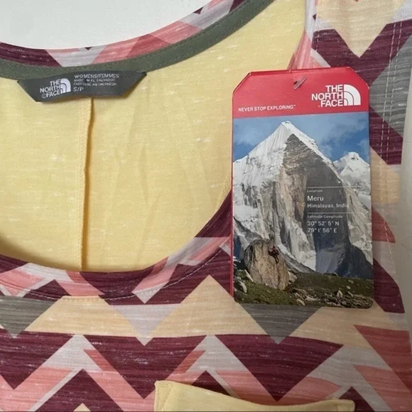 The North Face Ez Tank Yellow Tribal NWT Small - Picture 4 of 8